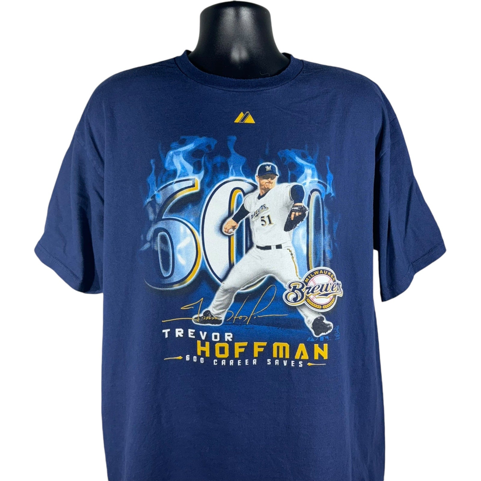 Collection of Majestic MLB Milwaukee Brewers Trevor Hoffman Tee in a gallery layout