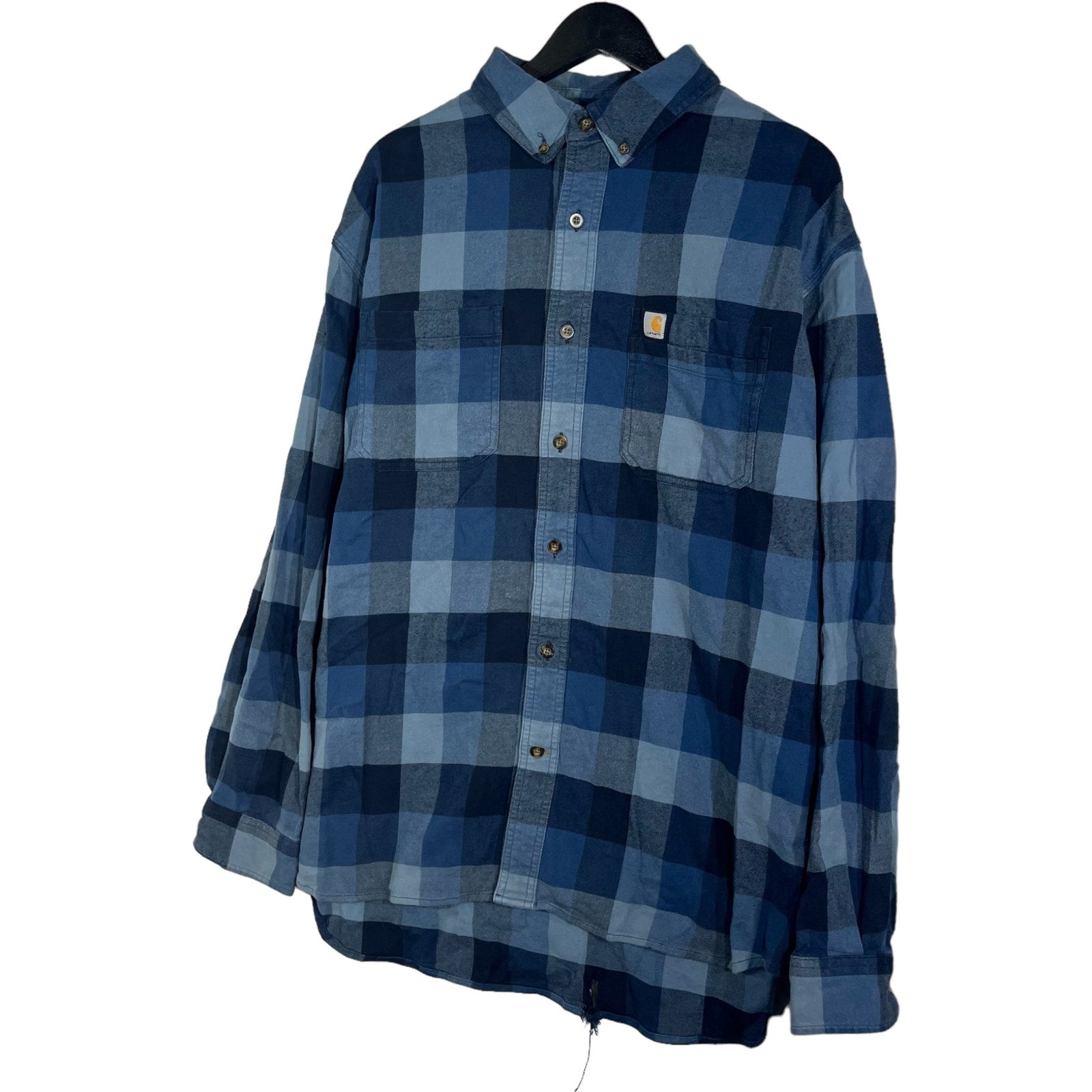 Collection of Carhartt Relaxed Fit Plaid Long Sleeve Flannel in a gallery layout