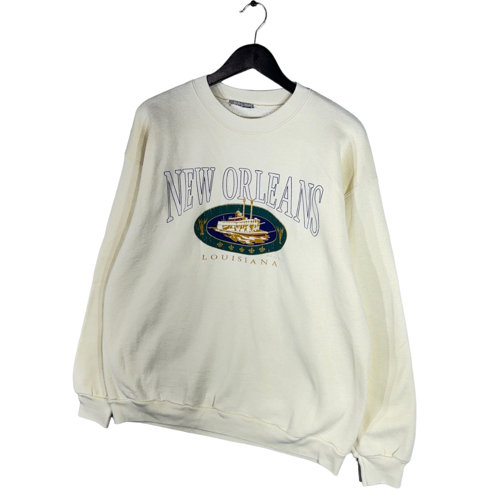 Collection of New Orleans Souvenir Boat Crewneck in a gallery layout