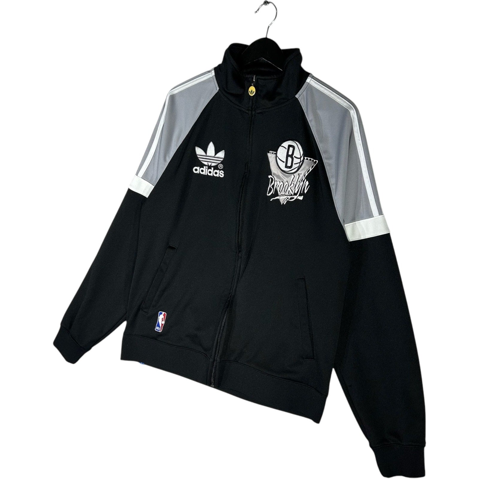 Collection of Adidas Brooklyn Nets Full Zip NBA Light Jacket in a gallery layout