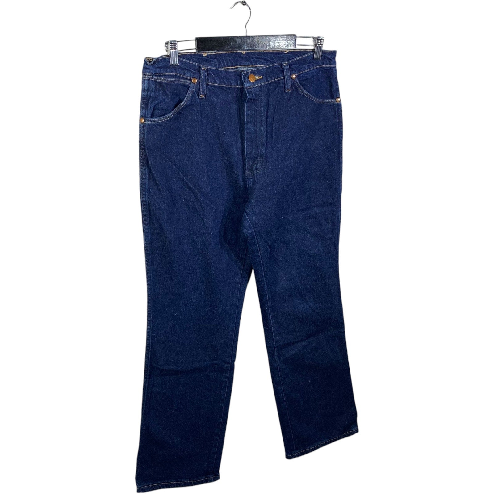 Collection of Wrangler 947 Straight Leg Denim Jeans 36 x 30 in a gallery layout