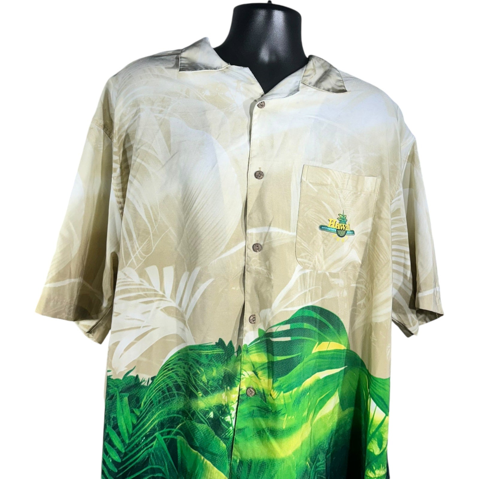 Collection of Tropical Hawaiian Short Sleeve Button Up in a gallery layout