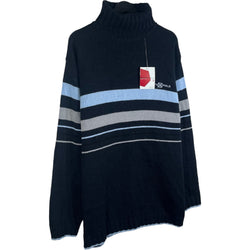 Collection of NWT SouthPole Turtleneck Striped Sweater in a gallery layout