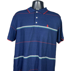 Collection of Fourcast Striped 3 Button Short Sleeve Polo in a gallery layout