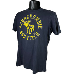 Collection of Abercrombie & Fitch Moose Logo Spellout Tee in a gallery layout