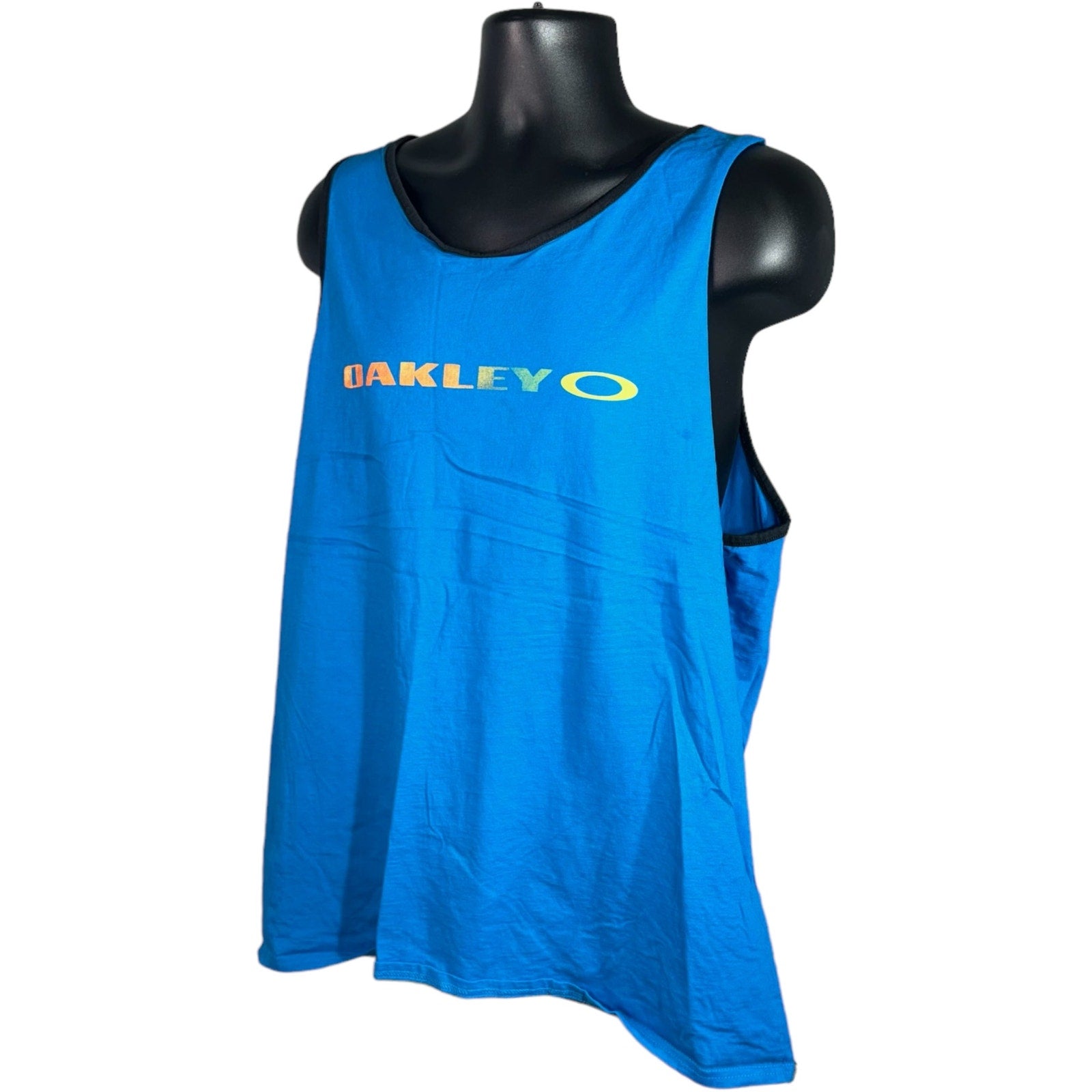 Collection of Oakley Gradient Logo Spellout Tank Top in a gallery layout