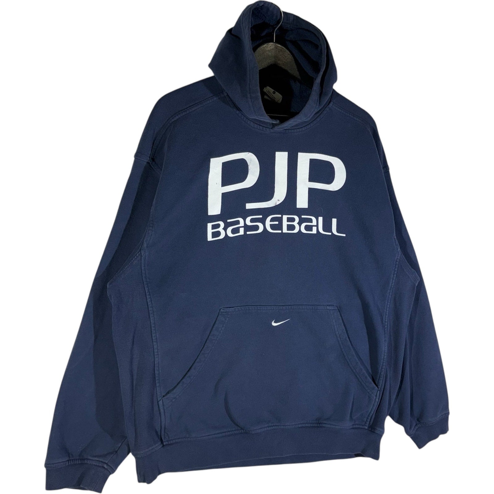 Collection of Nike PJP Baseball Spellout Pocket Swoosh Hoodie in a gallery layout