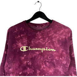 Collection of Champion Reverse Weave Spellout Tie-Dye Crewneck in a gallery layout