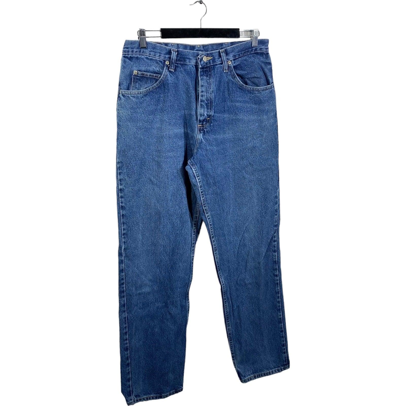 Collection of Wrangler Zip Fly Straight Leg Dark Wash Denim Pants in a gallery layout