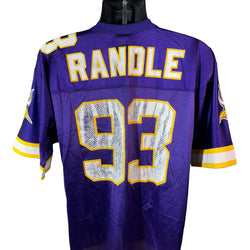 Collection of Vintage John Randle Minnesota Vikings NFL Jersey #93 in a gallery layout