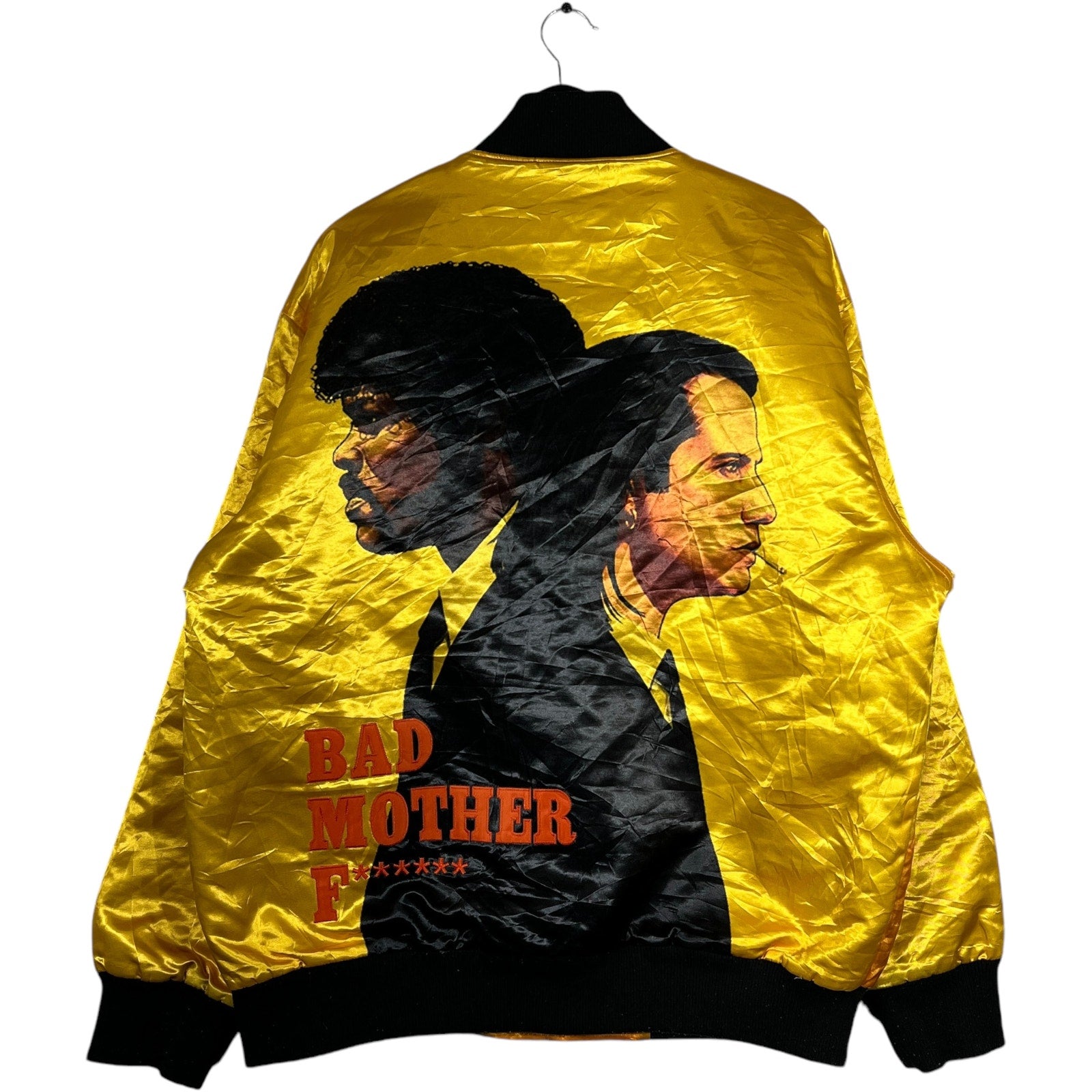 Collection of Pulp Fiction Double Sided Satin Bomber Jacket in a gallery layout