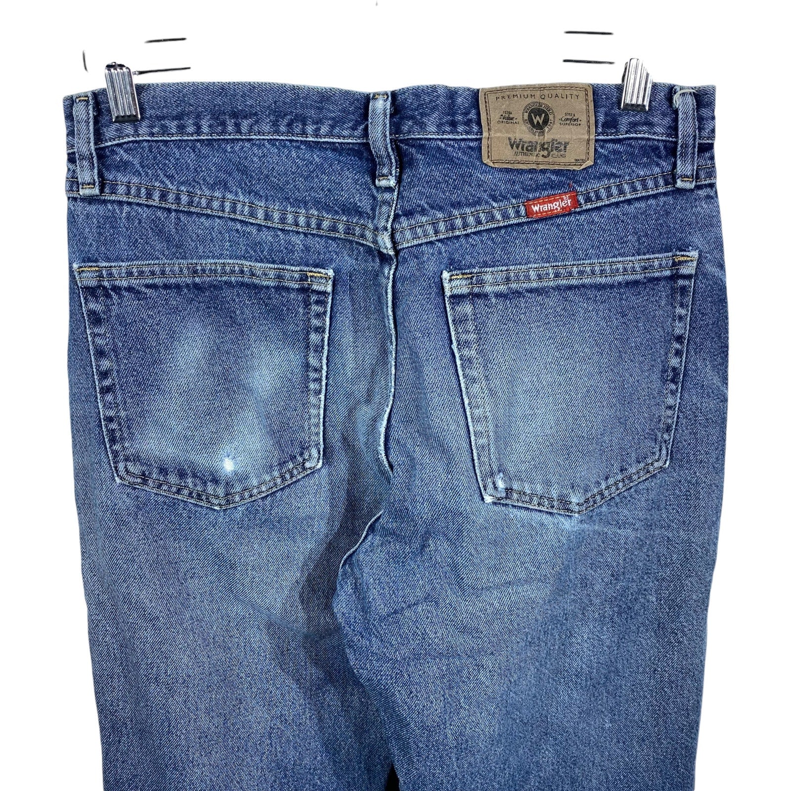 Collection of Wrangler Denim Regular Fit Straight Leg Jeans in a gallery layout