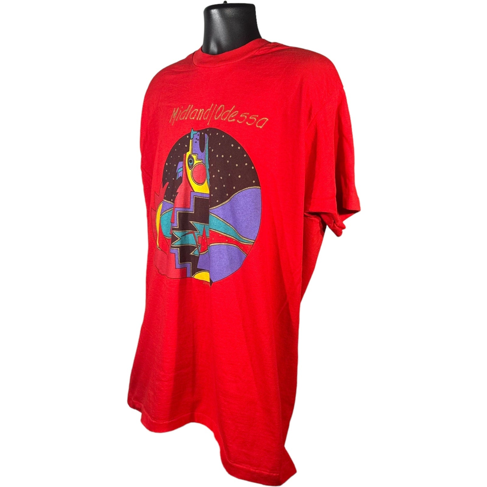 Collection of Vintage Midland / Odessa Texas Abstract Wolf Tee in a gallery layout