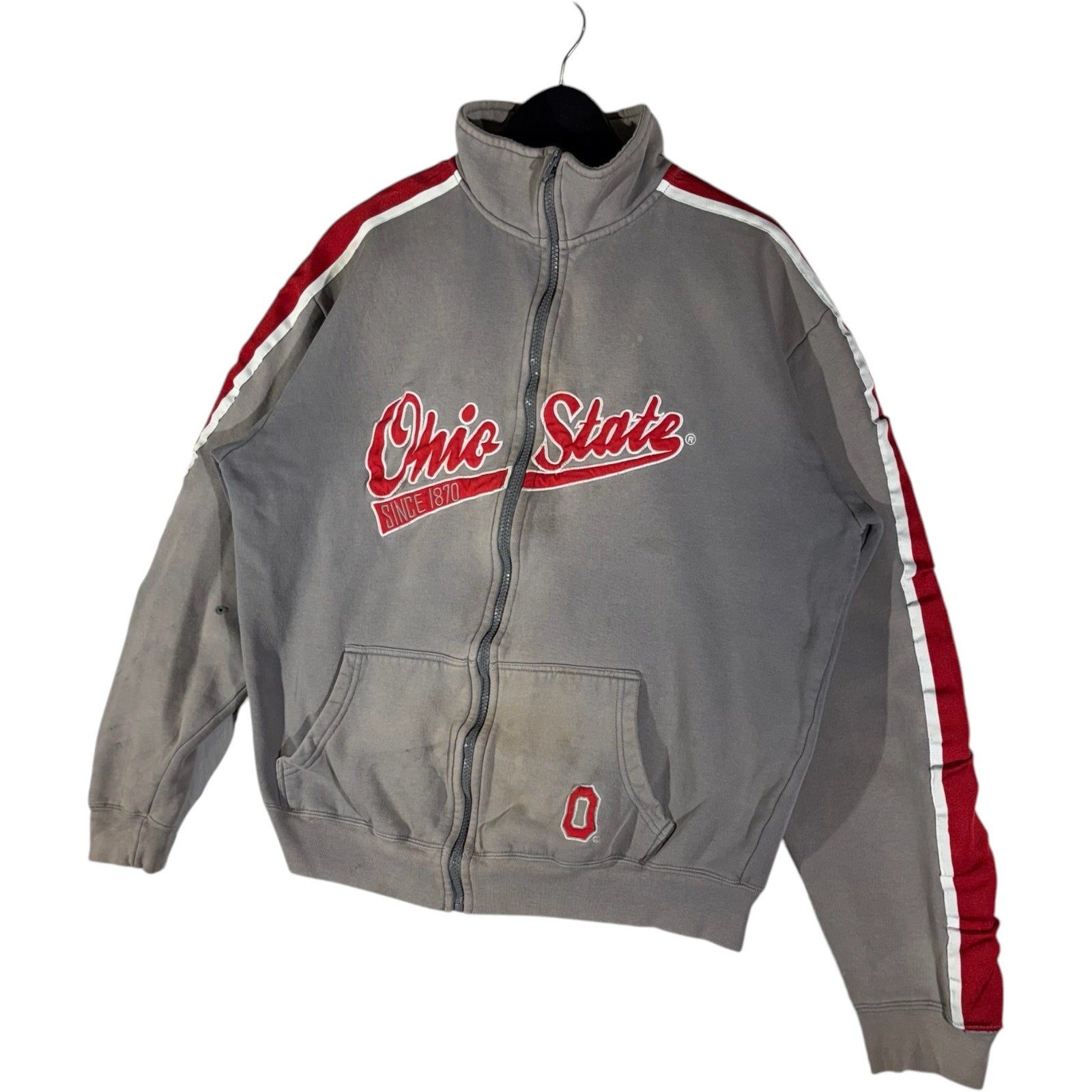 Collection of Ohio State University Spellout Full Zip Sweatshirt in a gallery layout
