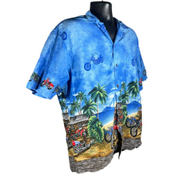 Collection of KY's Motorcycle Hawaiian Short Sleeve Button Up in a gallery layout