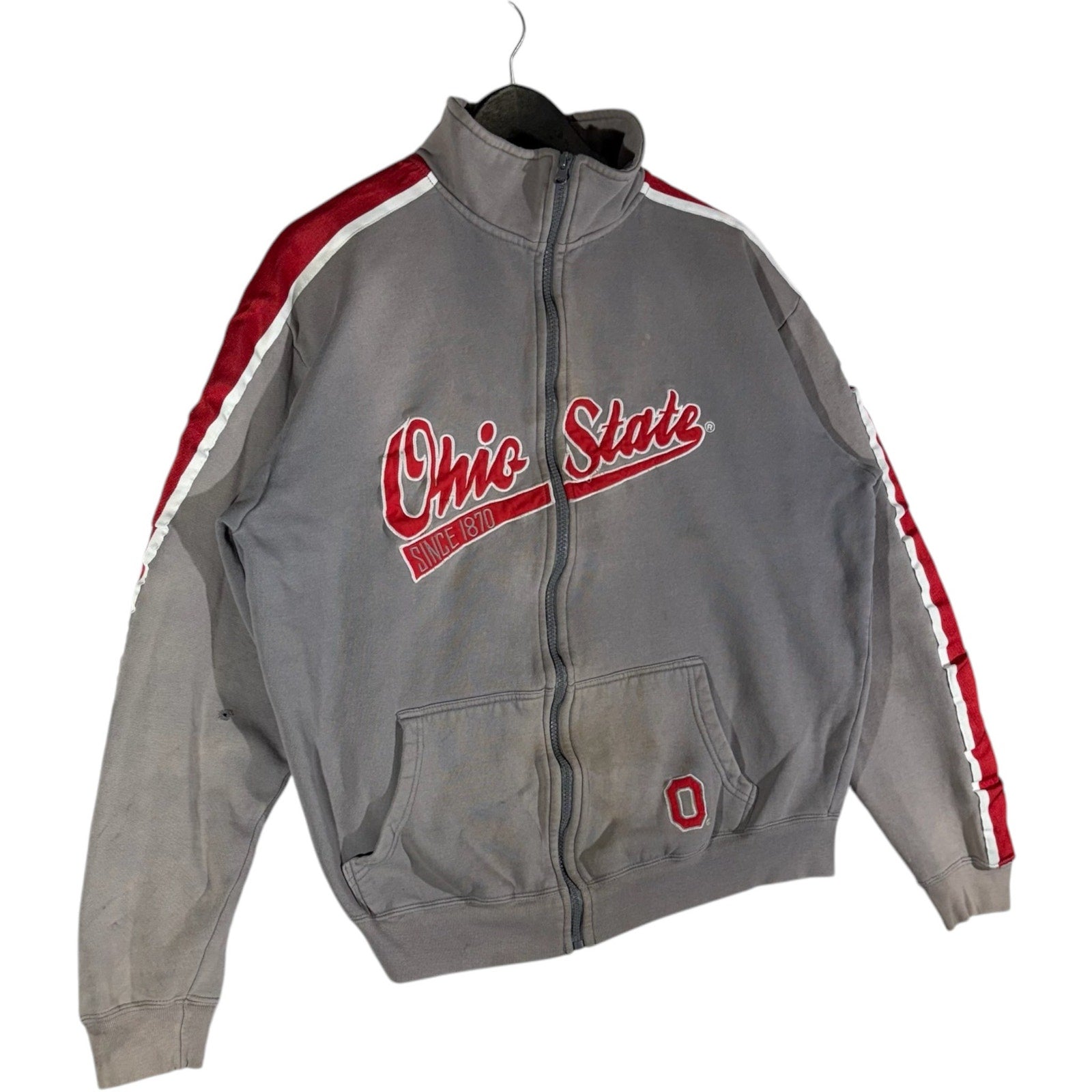 Collection of Ohio State University Spellout Full Zip Sweatshirt in a gallery layout