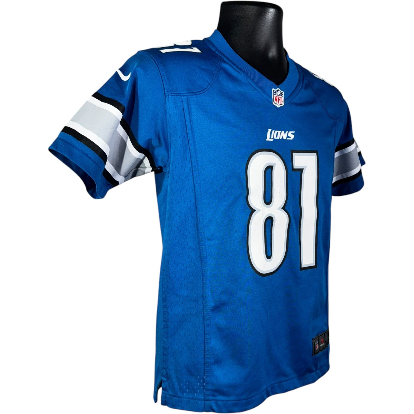 Collection of Detroit Lions Calvin Johnson #81 Nike NFL Jersey in a gallery layout