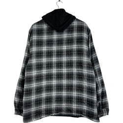 Collection of Plaid Hooded Workwear Jacket in a gallery layout