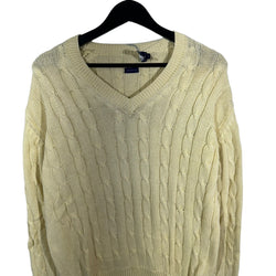 Collection of Vintage Polo Ralph Lauren Cable Knit V-Neck Sweater in a gallery layout