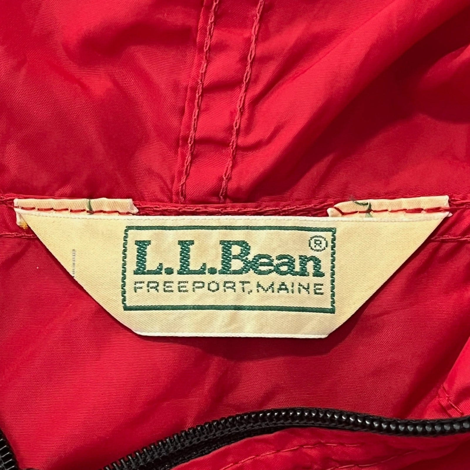 Collection of L.L. Bean 1/3 Zip Pullover Anorak Hoodie Nylon Jacket in a gallery layout
