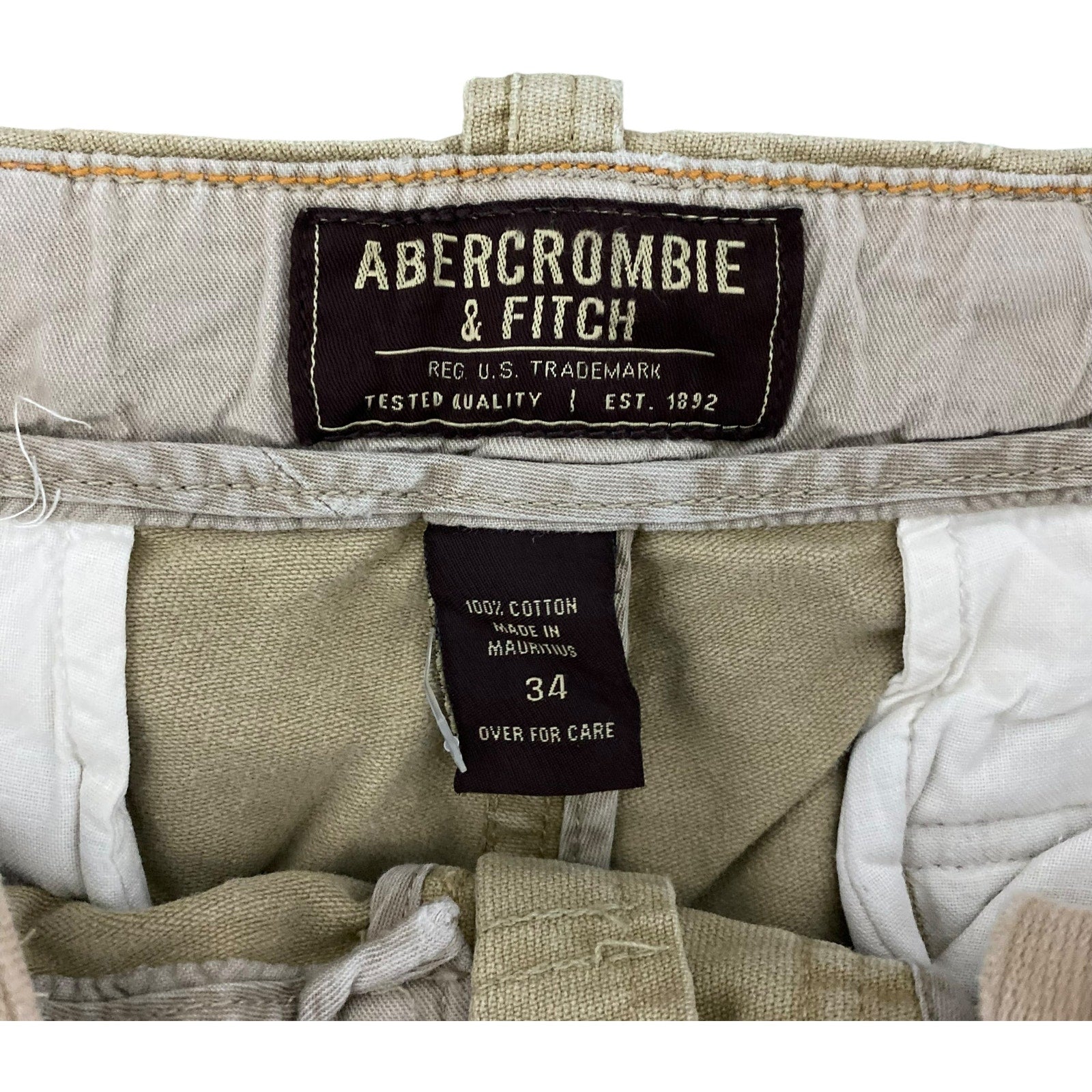 Collection of Abercrombie & Fitch Zip Fly Cargo Shorts in a gallery layout