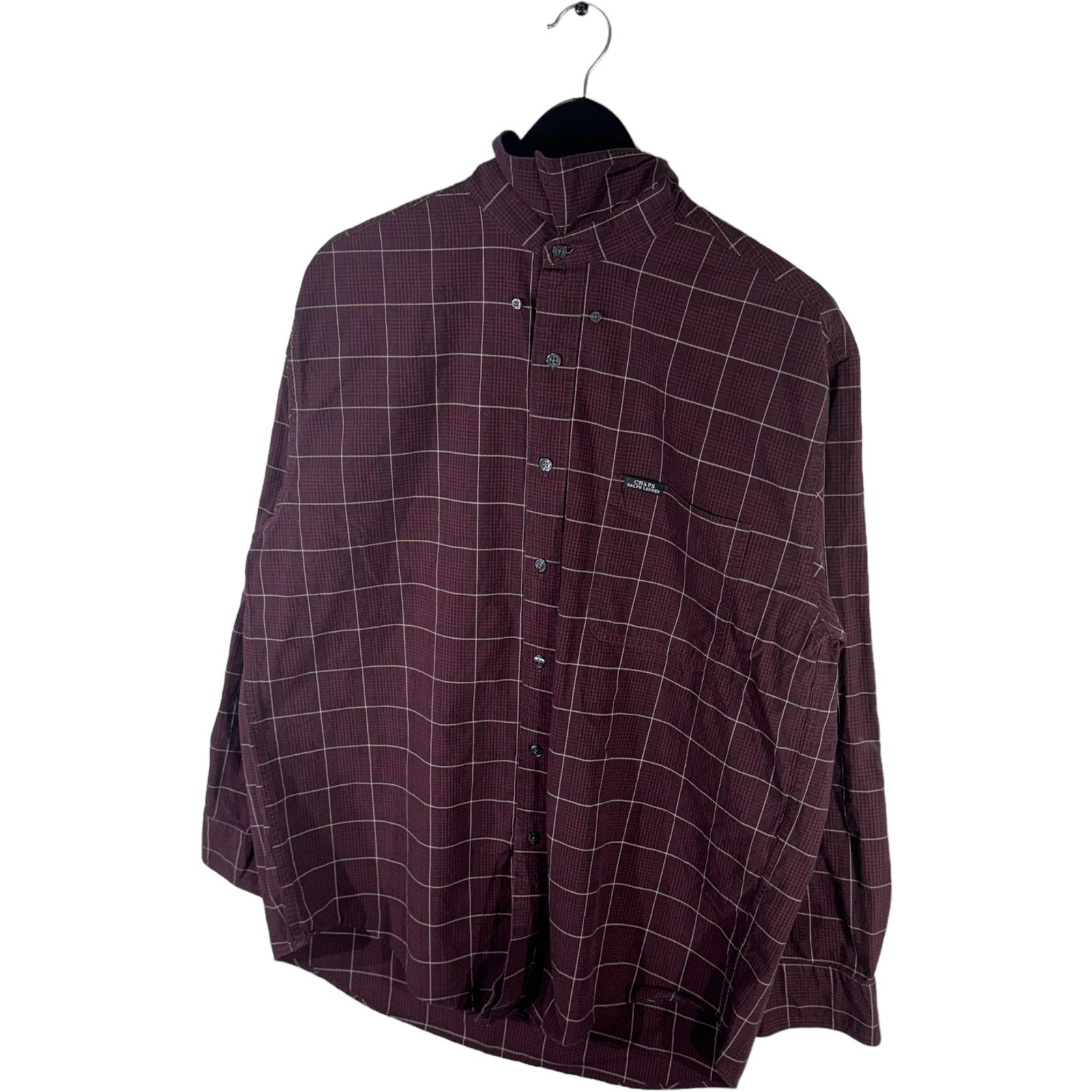 Collection of Chaps Ralph Lauren Checkered Long Sleeve Button Up in a gallery layout
