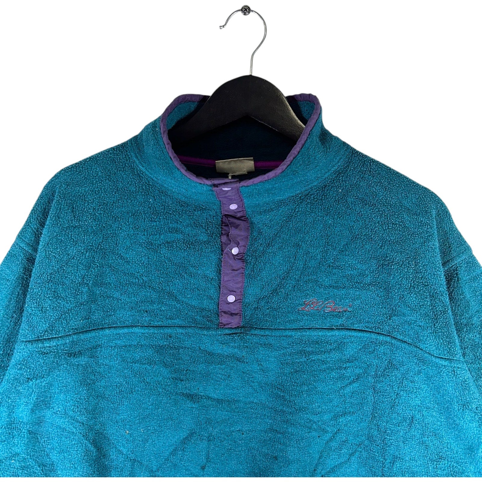 Collection of Vintage L.L. Bean 1/4 Snap Fleece Pullover in a gallery layout