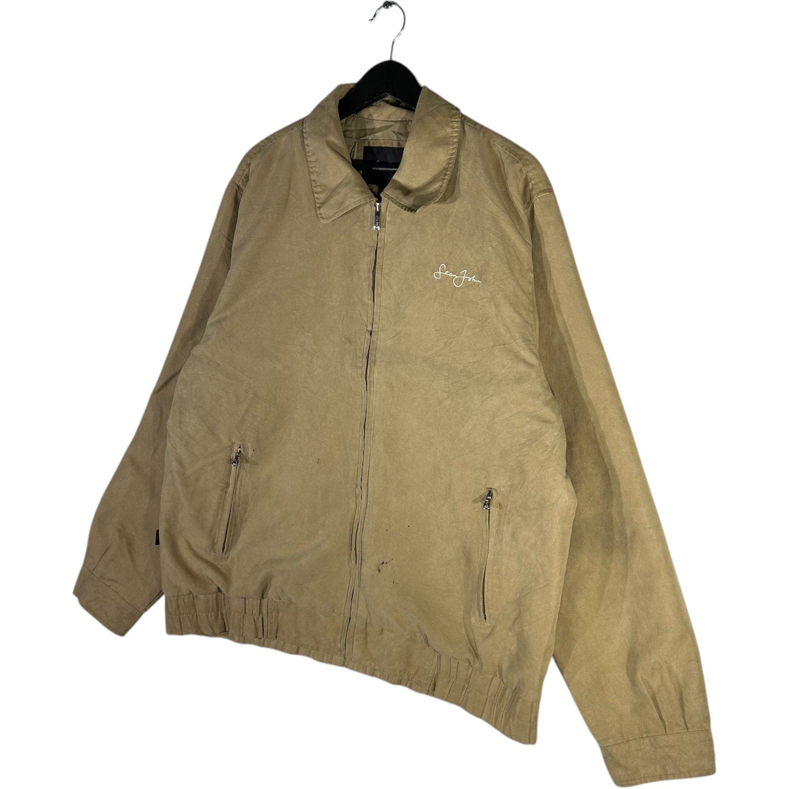 Collection of Sean John Full-Zip Faux Suede Bomber Jacket in a gallery layout