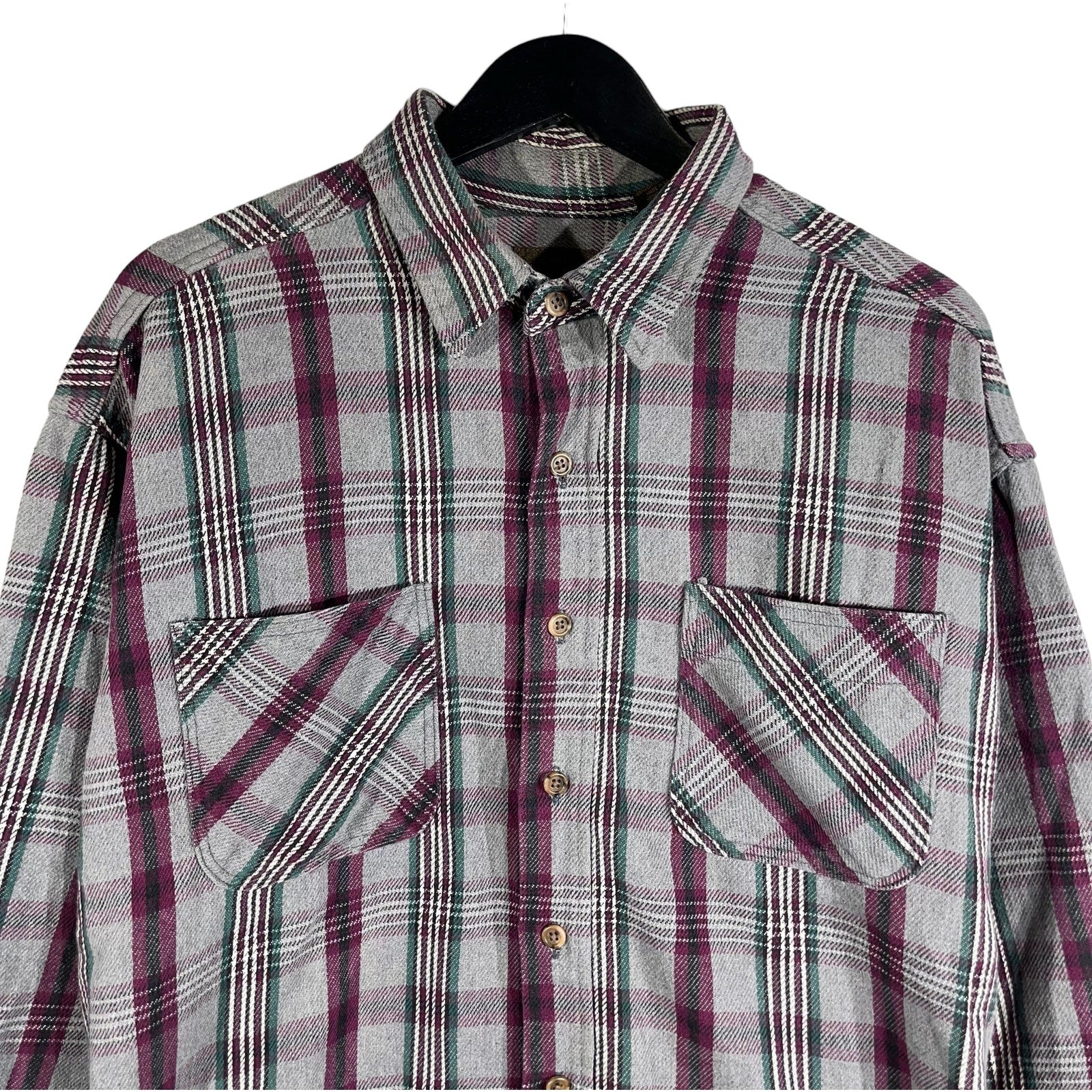 Collection of St. John's Bay Plaid Long Sleeve Flannel in a gallery layout