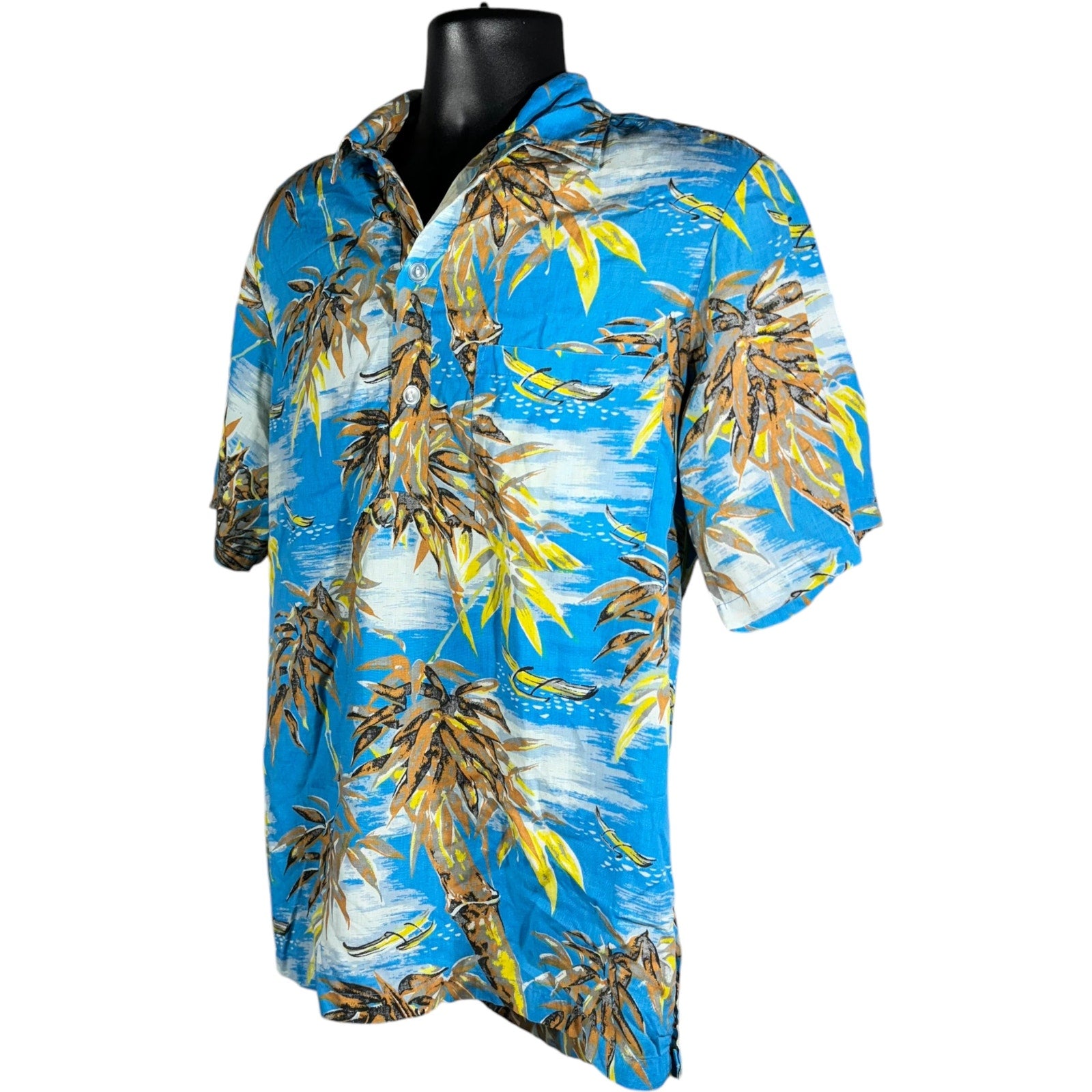 Collection of Tropical Hawaiian Short Sleeve Button Up in a gallery layout