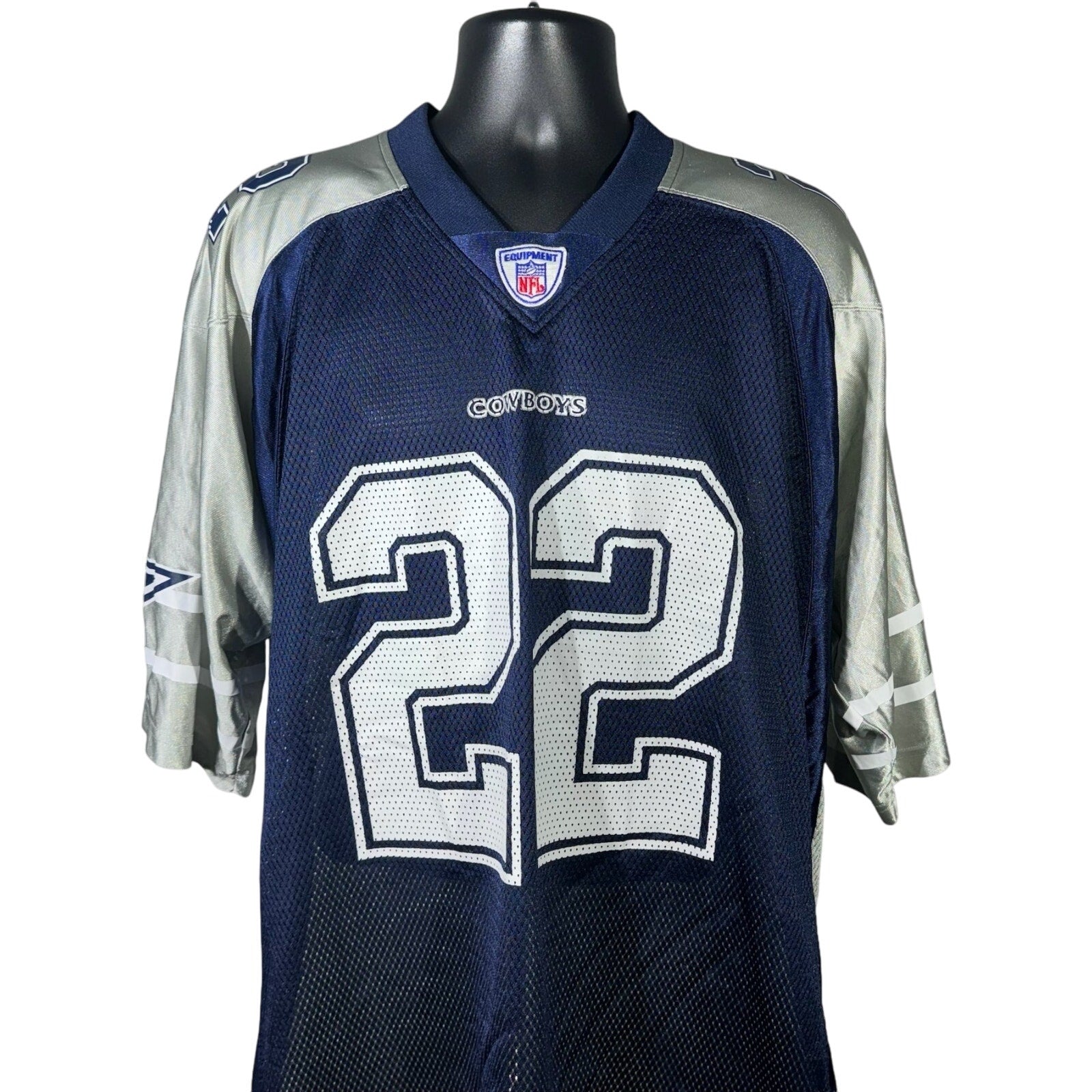 Collection of Dallas Cowboys Emmitt Smith #22 Reebok NFL Jersey in a gallery layout