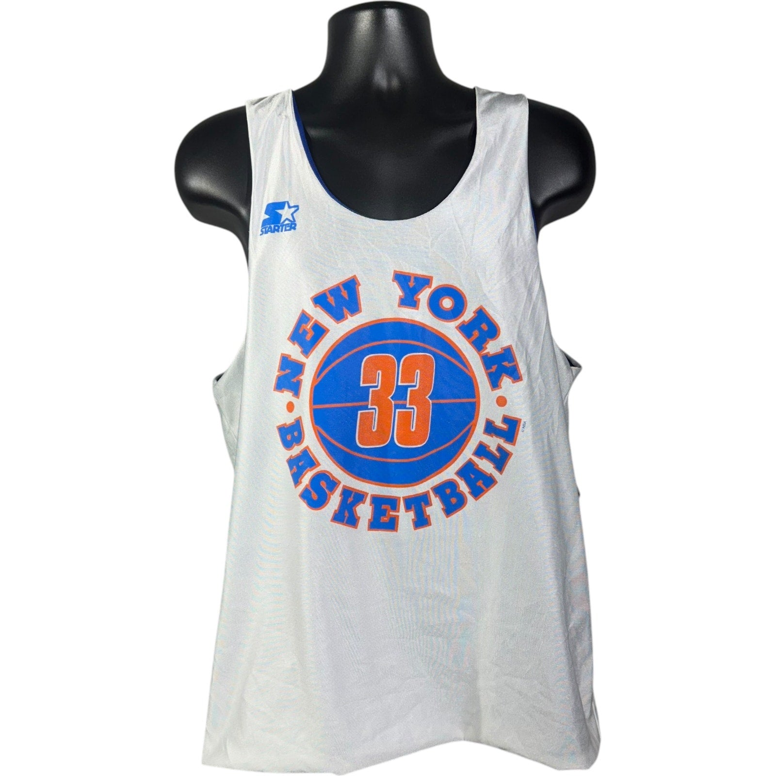 Collection of Starter New York Knicks Basketball Reversible NBA Jersey in a gallery layout