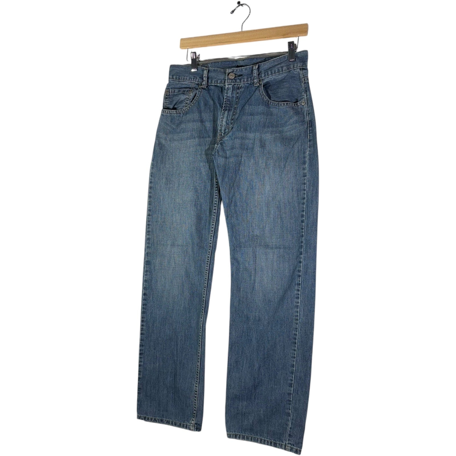 Collection of Youth Levi's 505 Denim Straight Leg Jeans 20 Reg in a gallery layout