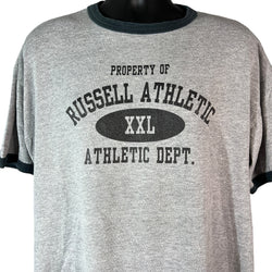 Collection of Vintage Russell Athletics Logo Tee in a gallery layout