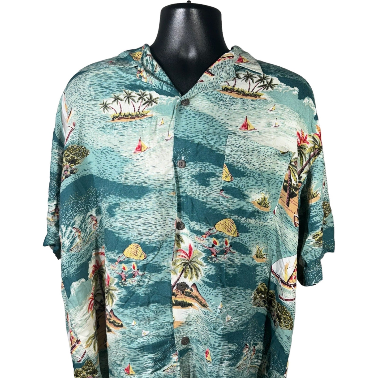 Collection of Hawaiian Falcon Bay Short Sleeve Button Up in a gallery layout