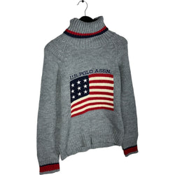 Collection of U.S. Polo Assn American Flag Knit Sweater in a gallery layout