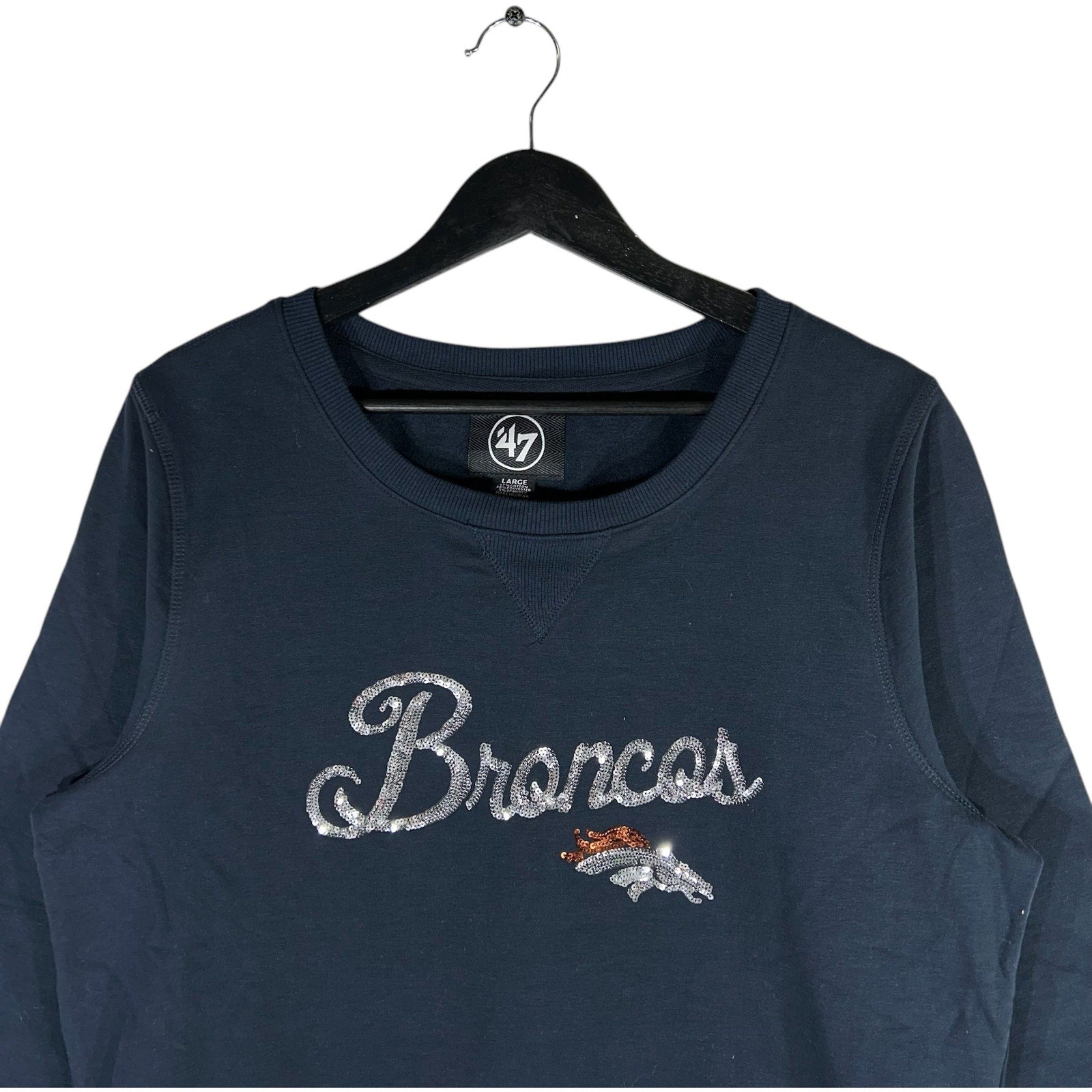 Collection of Denver Broncos Spellout Crewneck in a gallery layout