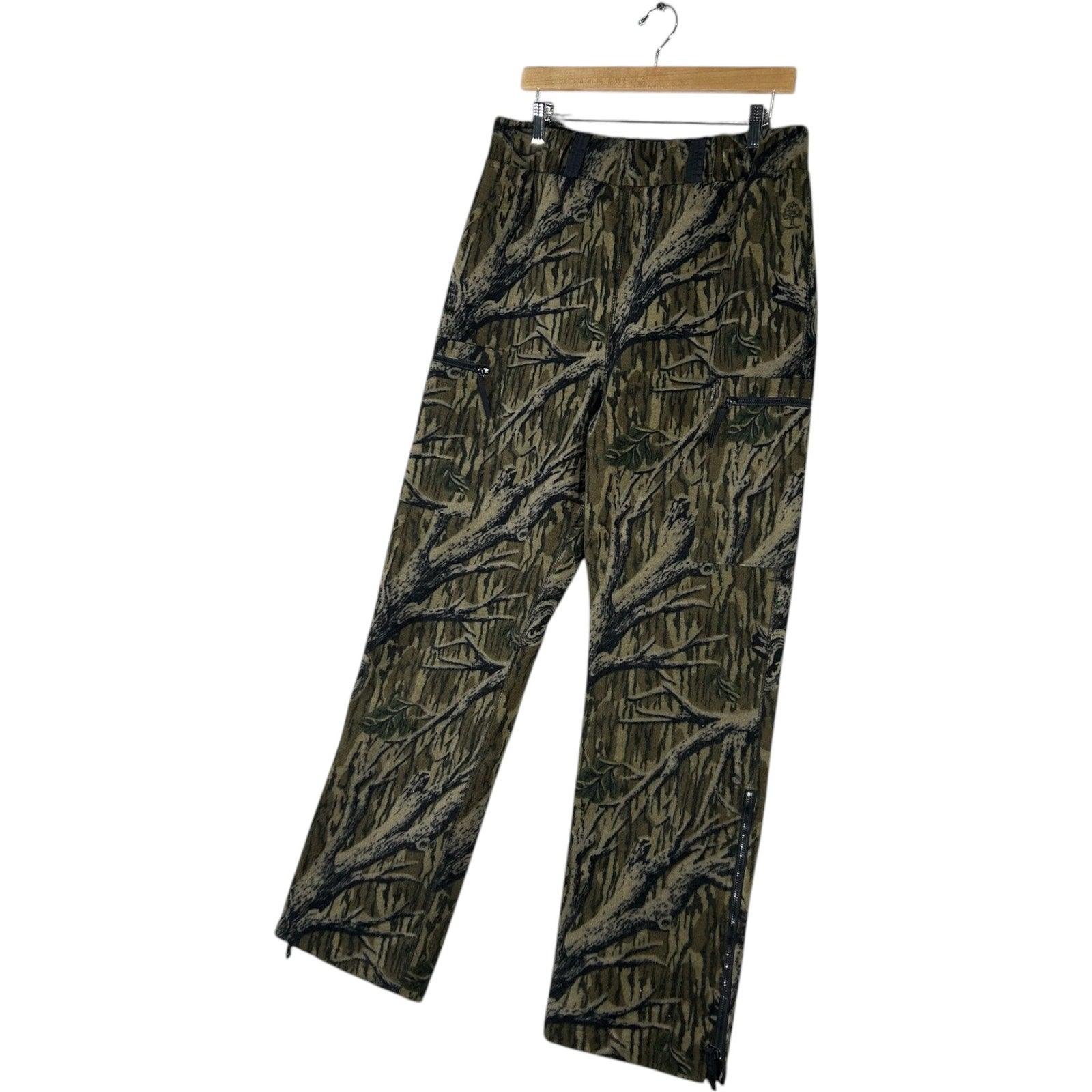 Collection of Tree Camo Fleece Cargo Pants 34x30 in a gallery layout