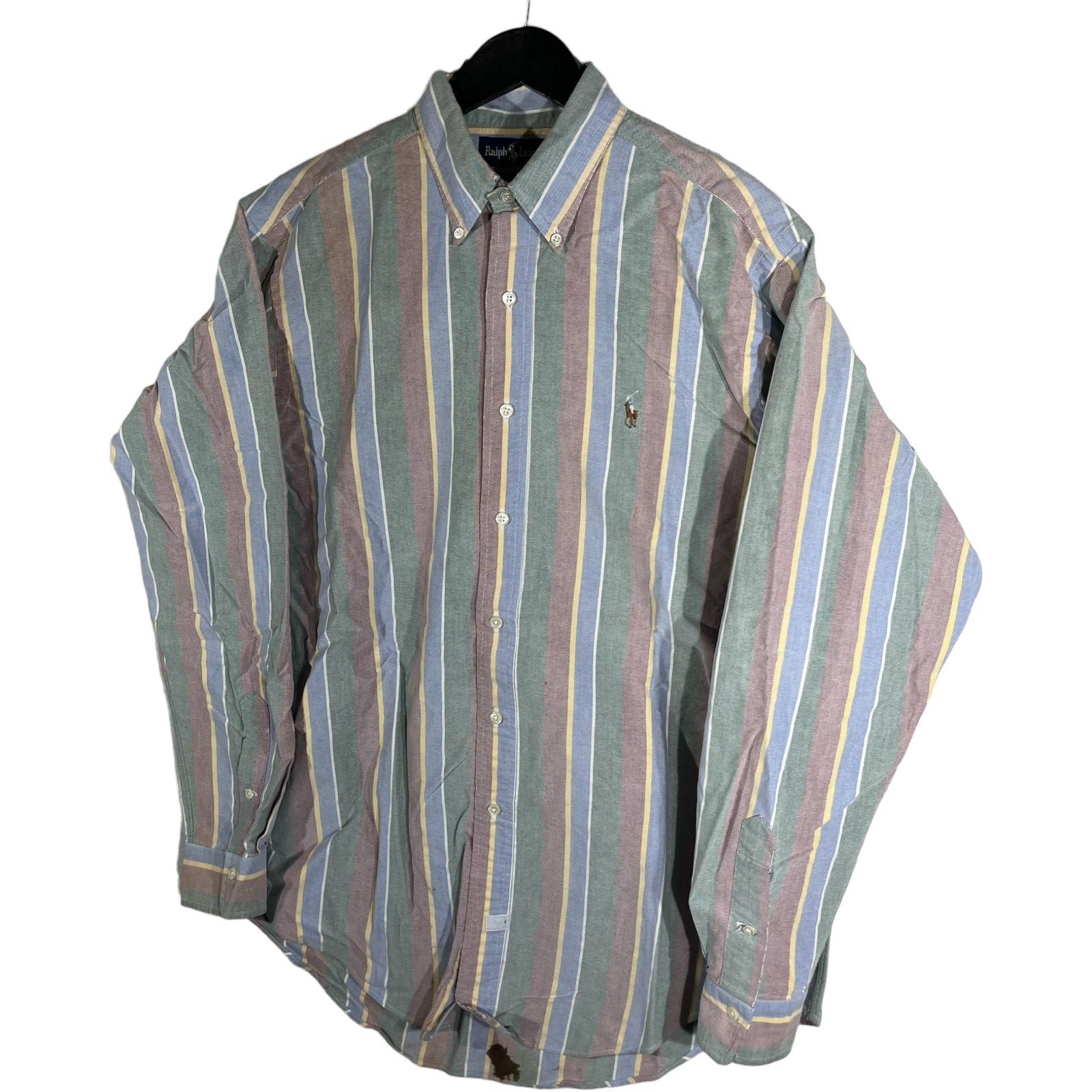 Collection of Ralph Lauren Striped Long Sleeve Button Down Dress Shirt in a gallery layout