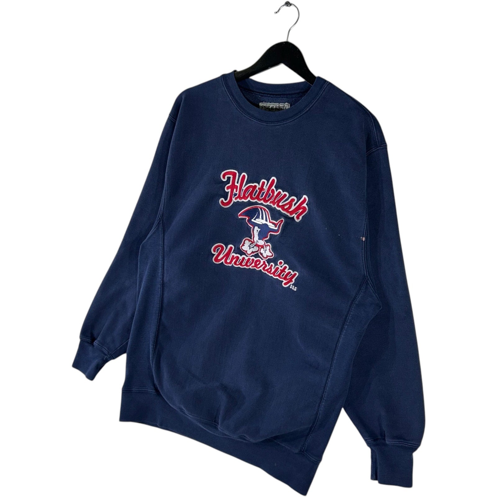 Collection of Flatbush University Embroidered Reverse Weave Crewneck in a gallery layout
