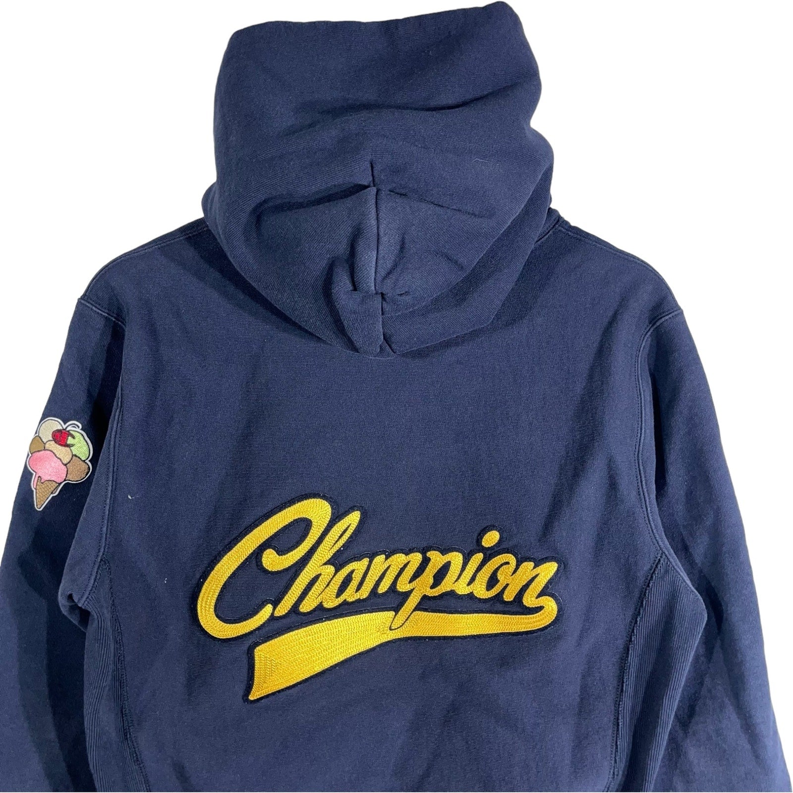 Collection of Champion Reverse Weave Spellout Hoodie in a gallery layout