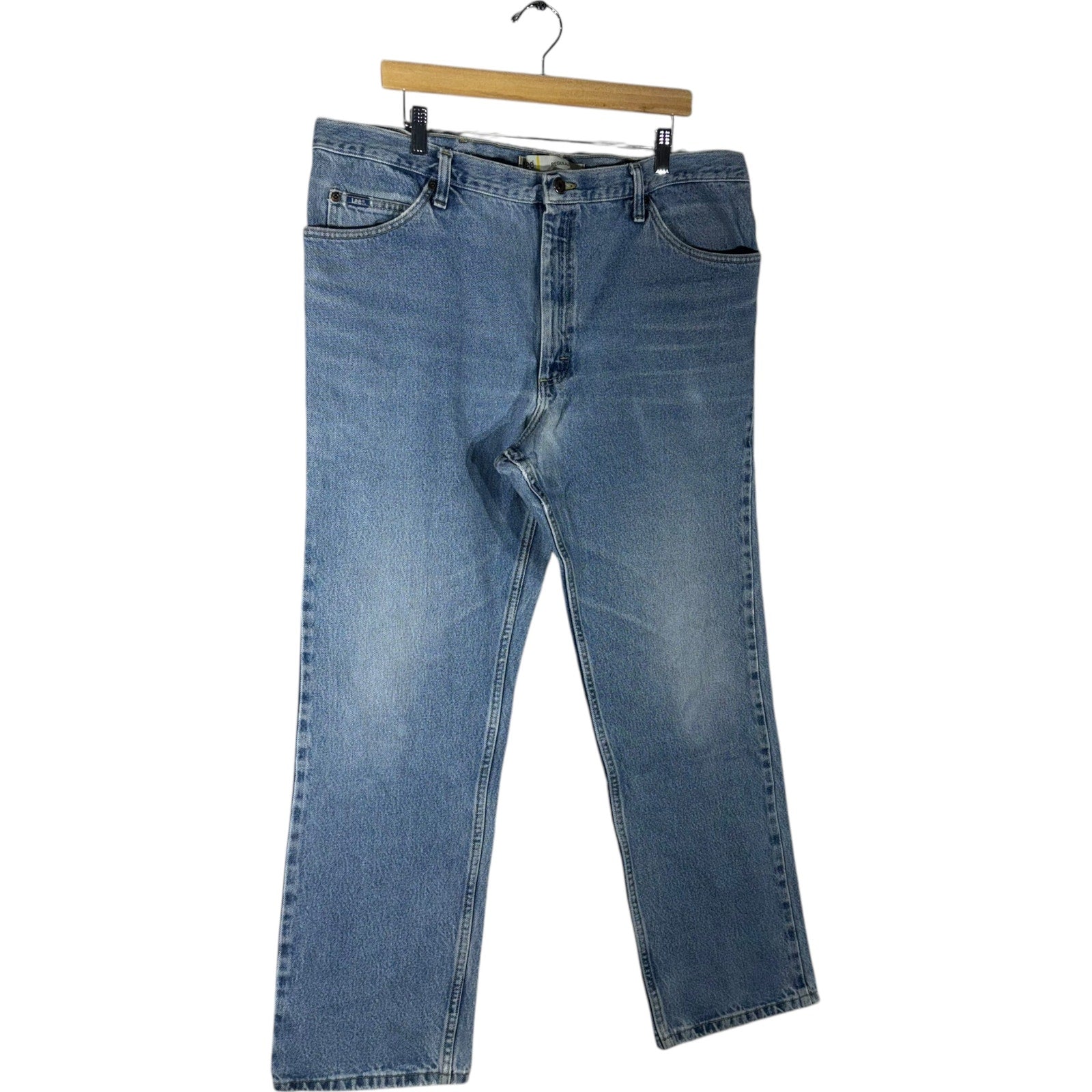 Collection of Lee Denim Straight Leg Jeans 40x30 in a gallery layout