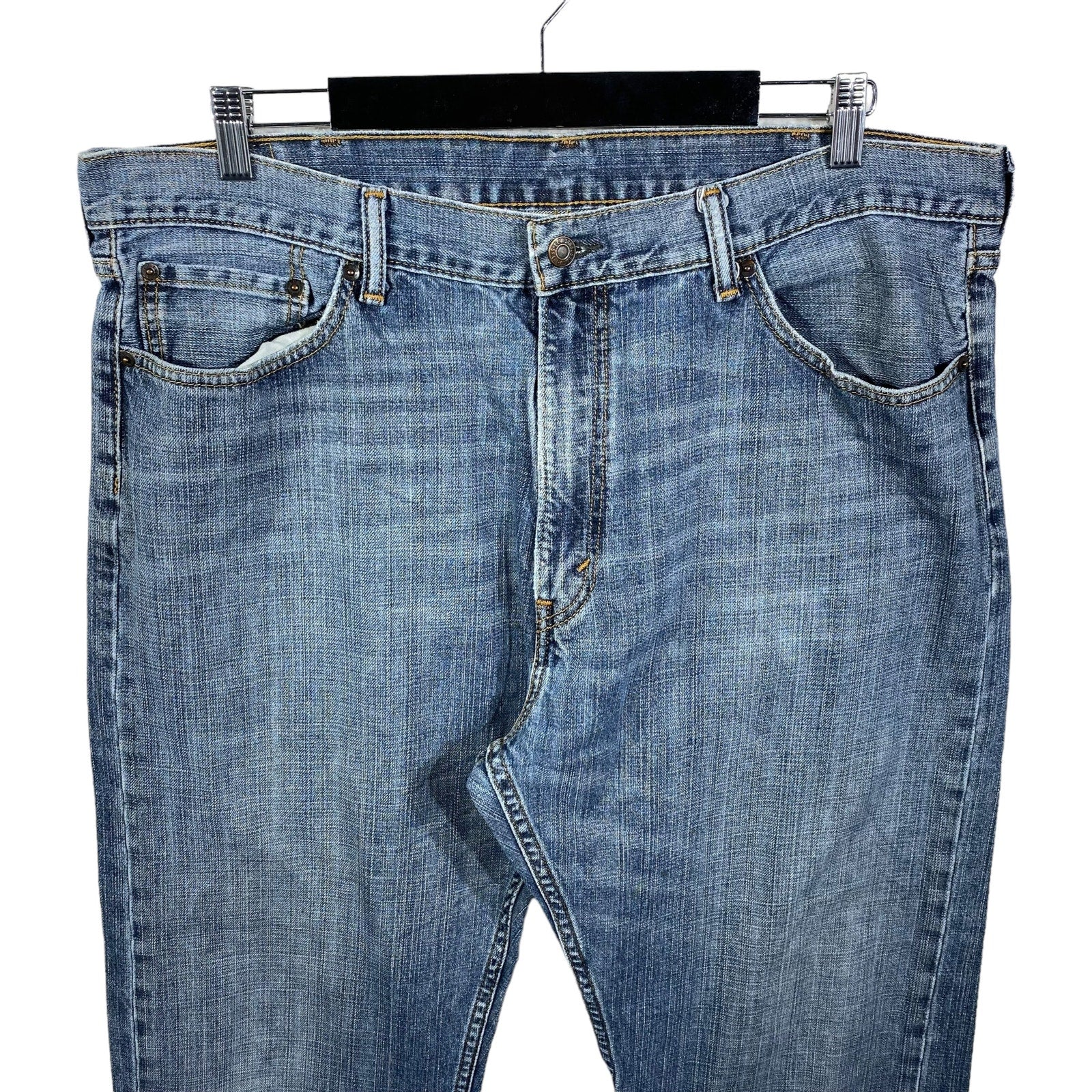 Collection of Levi's Denim Straight Leg Jeans 38x30 in a gallery layout