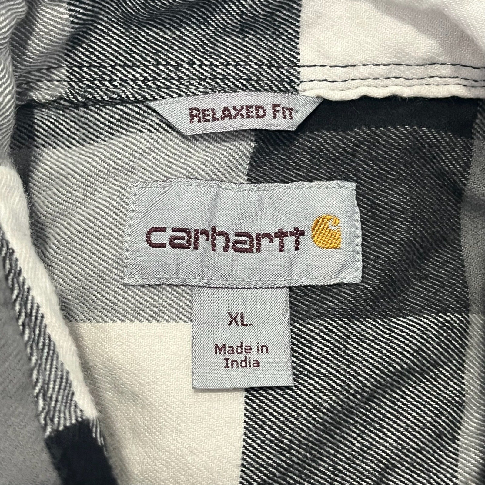 Collection of Carhartt Relaxed Fit Plaid Long Sleeve Flannel in a gallery layout
