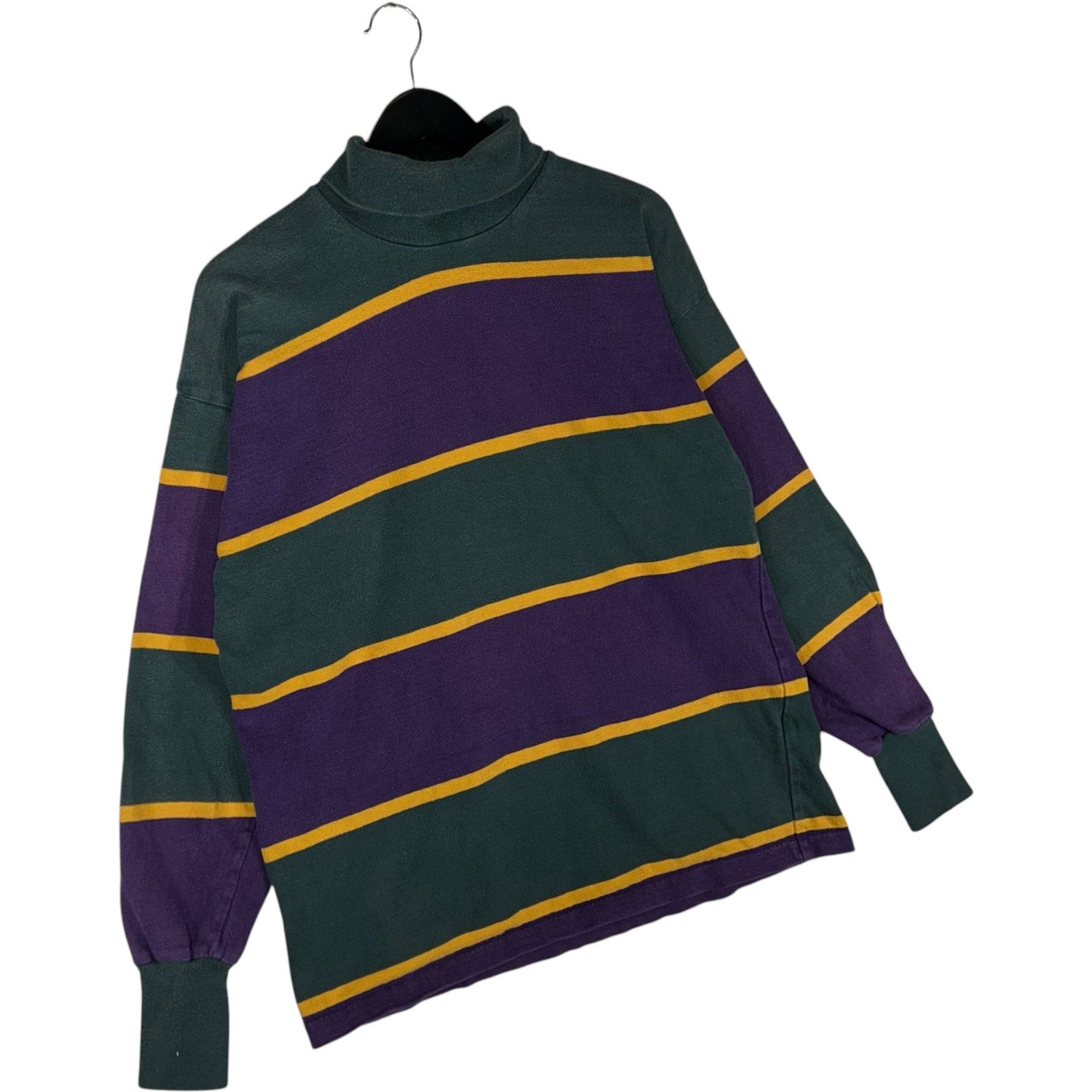 Collection of Vintage American Eagle Striped Turtle Neck Long Sleeve in a gallery layout