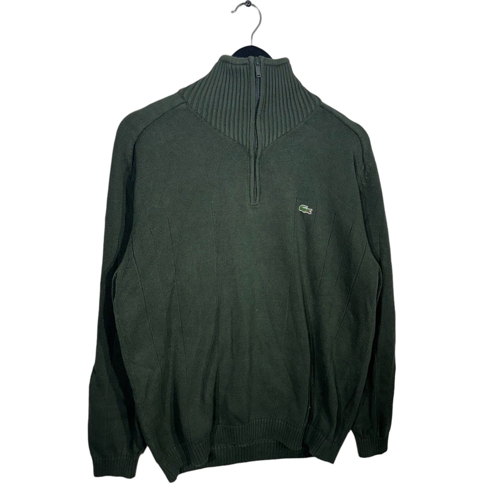 Collection of Lacoste 1/4 Zip Turtle Neck Pullover Sweater in a gallery layout