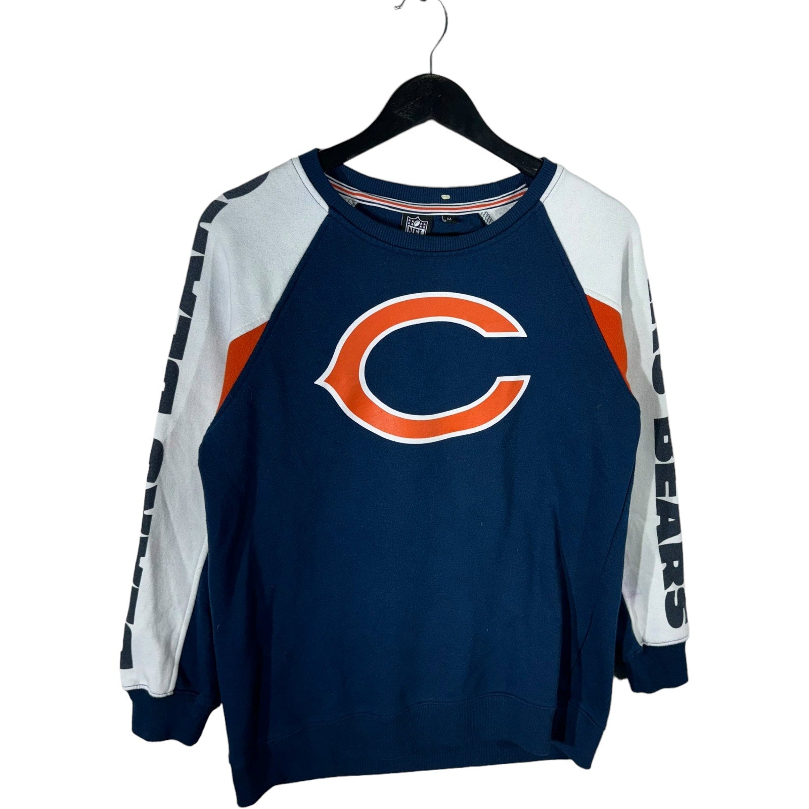 Collection of Chicago Bears Chest Logo NFL Crewneck in a gallery layout