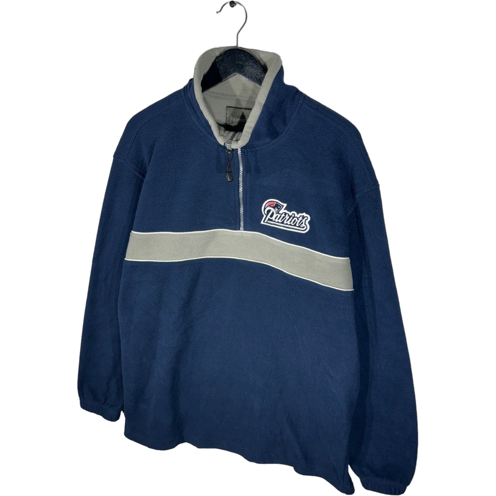 Collection of Wrangler New England Patriots 1/4 Zip Pullover Fleece in a gallery layout