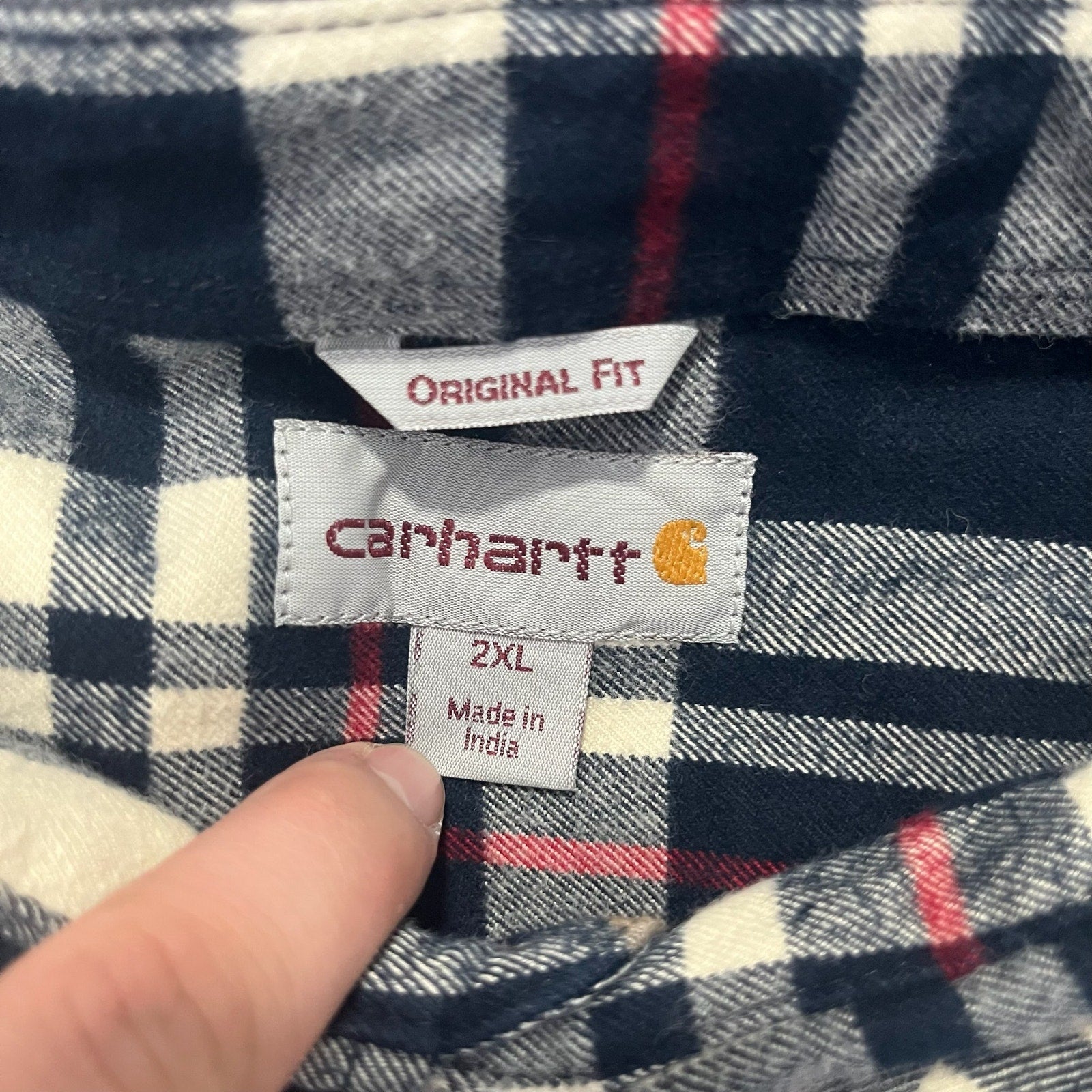 Collection of Carhartt Original Fit Plaid Long Sleeve Flannel in a gallery layout