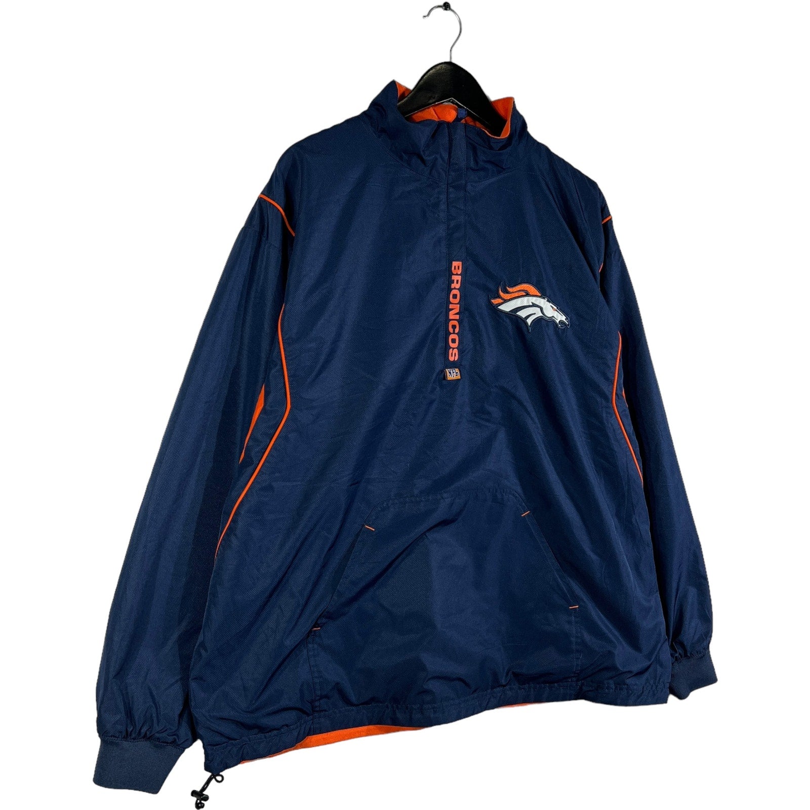 Collection of NFL Denver Broncos 1/4 Zip Windbreaker in a gallery layout